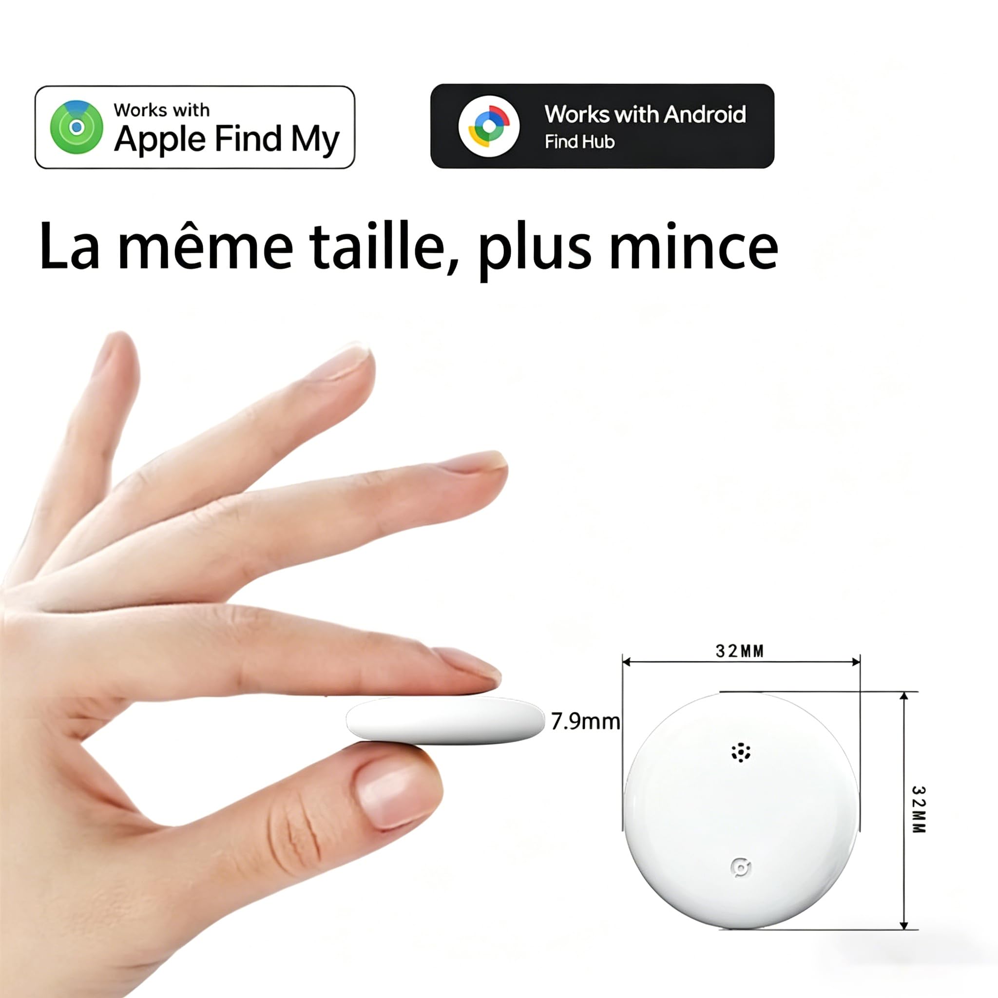Vitivie GP90 - Tracker GPS précis sans abonnement (Apple)