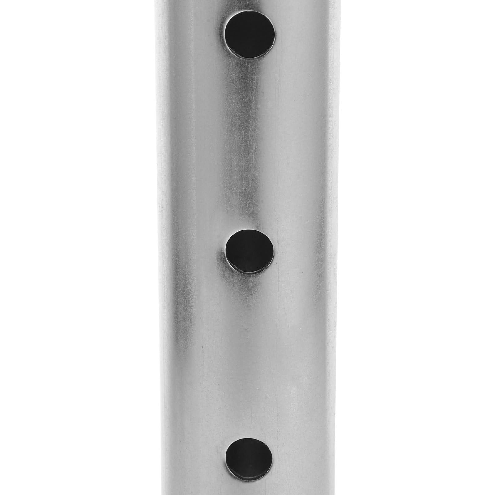 Tubo de Gato para Remolque Pata de Repuesto para Gatos de Remolque y Caravanas Acero al Carbono Plata Altura Ajustable Manual