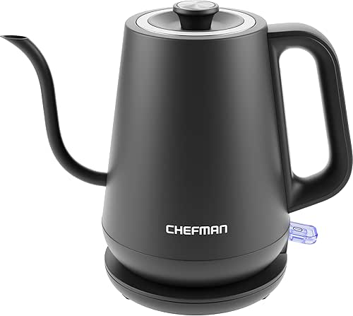 Chefman Gooseneck Electric Kettle, 0.8L Pour Over Tea Kettle for