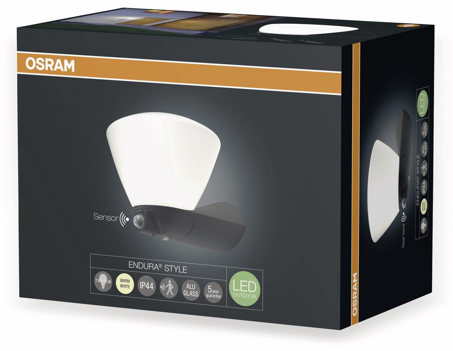 Osram 4058075032422 Applique d'extérieur Aluminium 7,00 W Gris