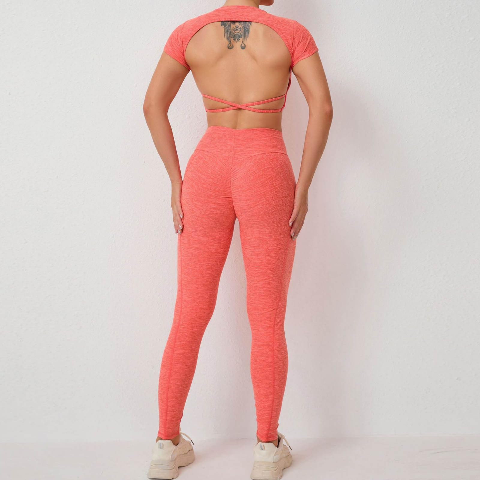 T-Shirts Et Tops De Sport Femme Survetement Gilet Veste Ensembles Sportswear Course a Pied Ensemble Fitness Jogging Mode Vestes Running Leggings Chic Elegant Vetement T Shirt Tee Yoga Vêtements