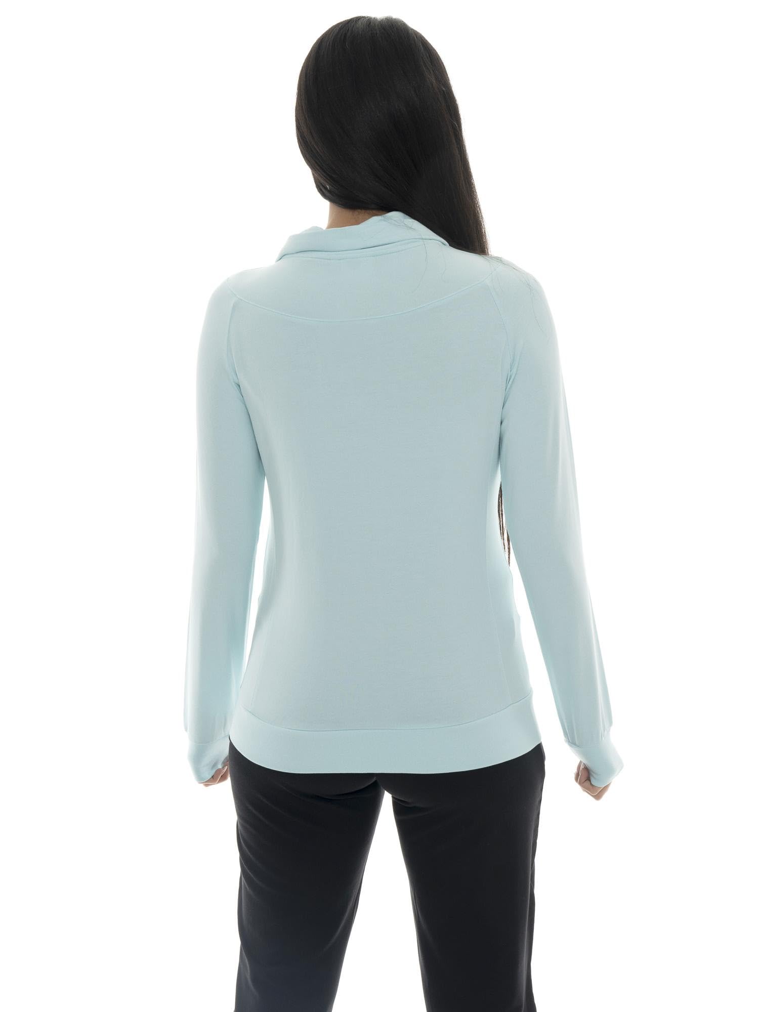 Felpa da Donna in Cotone Non Felpato con Colletto e Zip Leone Spring Vibes