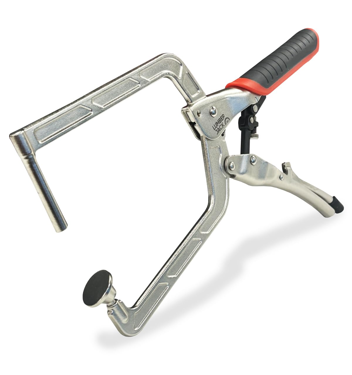 LUMBER JACKPHC127 5 Inch Right Angle Clamp Self Adjusting Pocket Hole Support Joinery Quick Release Clamping Hand Tool for Woodworking