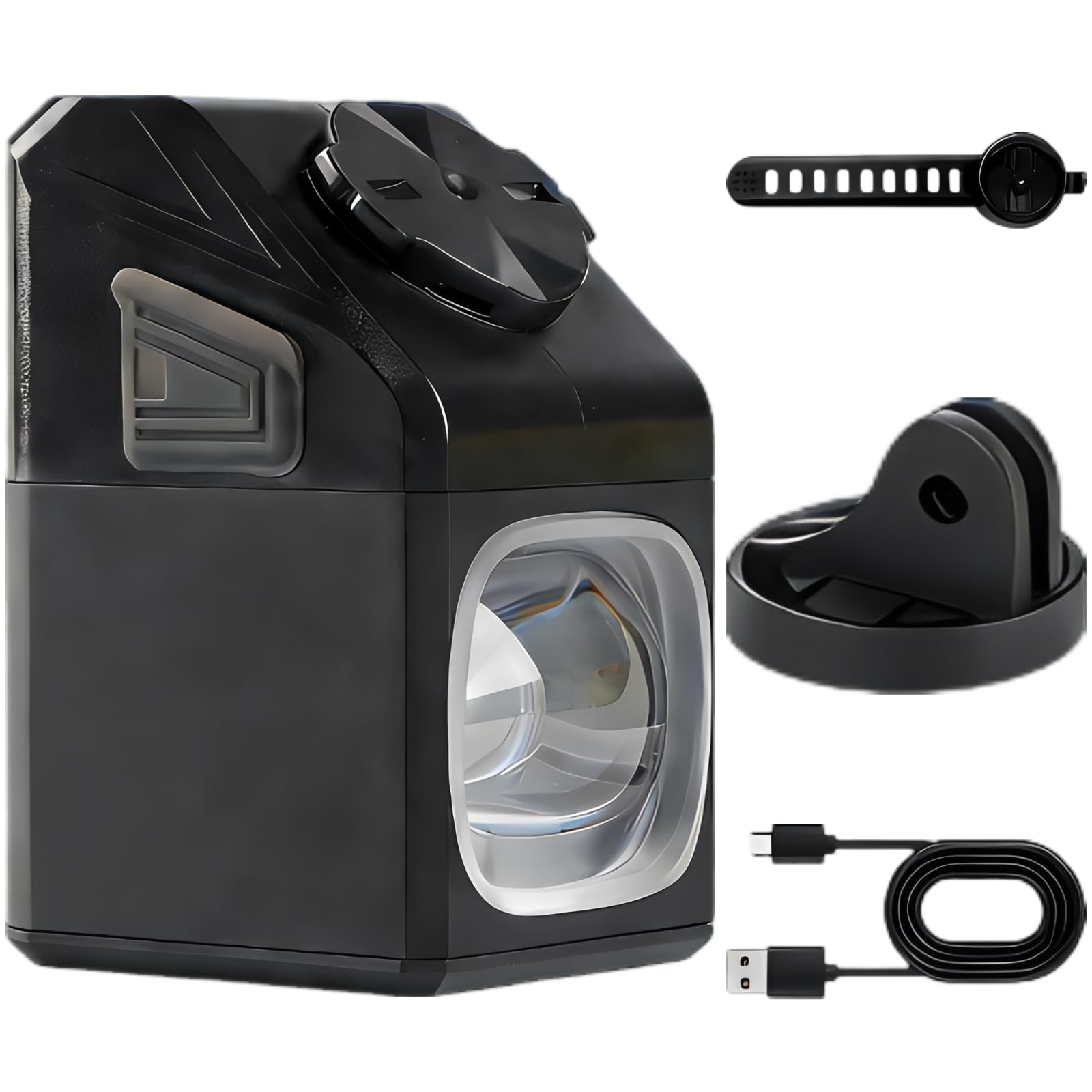 Luce, 1600Lm, Doppia Sorgente di Luce Per La Guida Notturna, Anti-Glare Cut-Off Fascio, Batteria 4000Mah, Ipx6 Impermeabile, Lega di Alluminio, Facile Montaggio