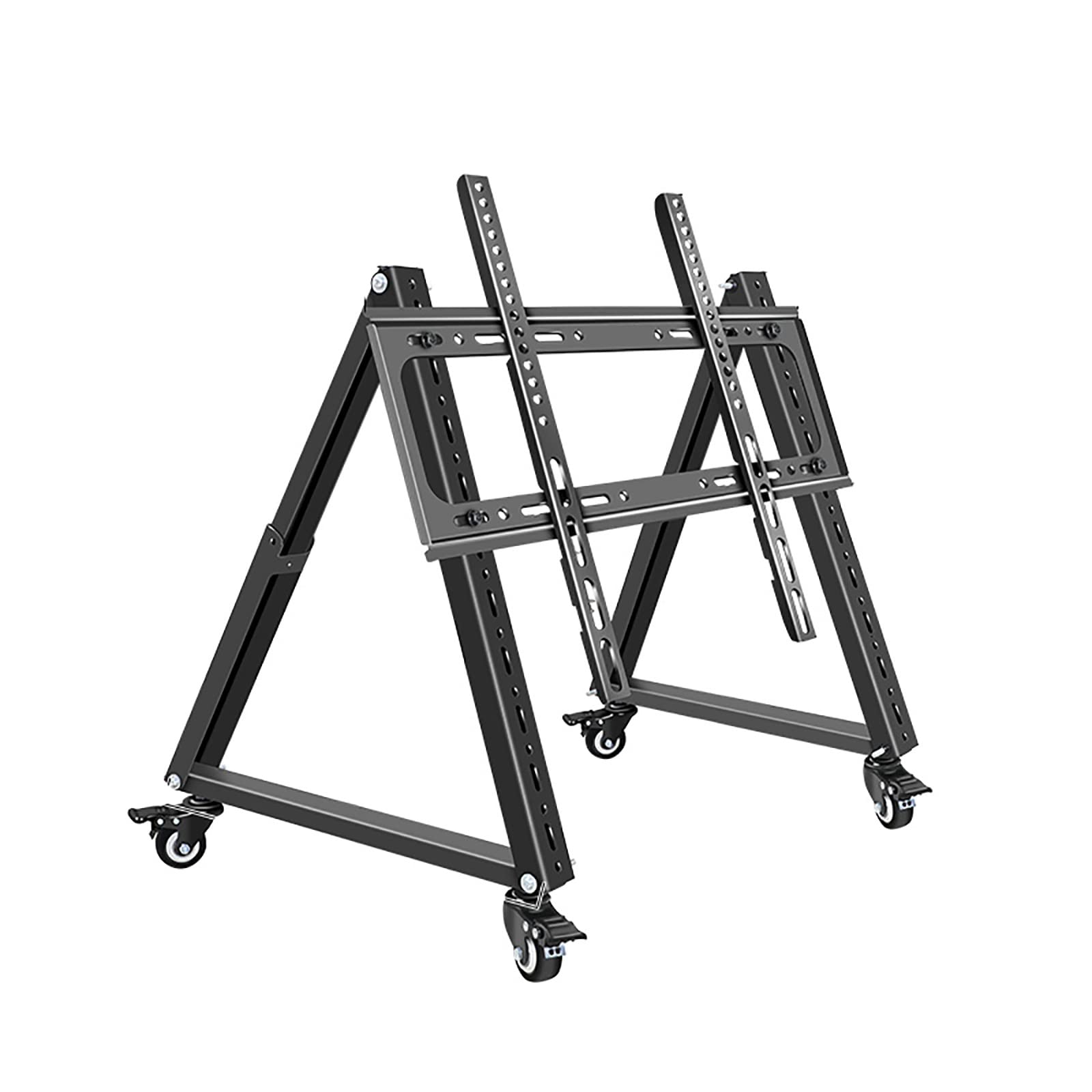 asdchZen Rolling Tv Mount Stand,Low Height Monitor Cart With Wheels For 32-70 Inch Flat Curved Screen Tv,40°-70° Adjustable Viewing Angle