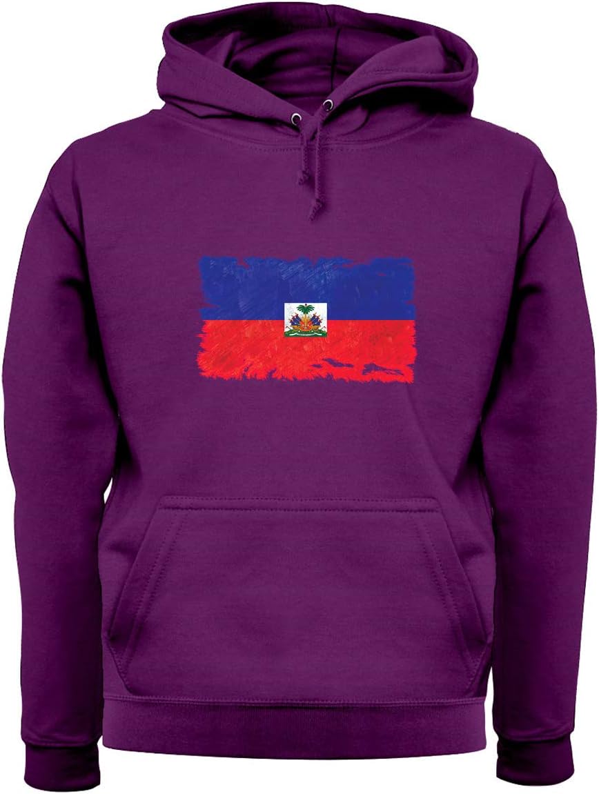 Haiti Grunge Style Flag - Unisex Premium Hoodie/Hooded Top