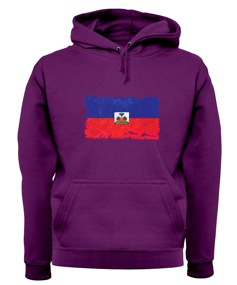 Haiti Grunge Style Flag - Unisex Premium Hoodie/Hooded Top
