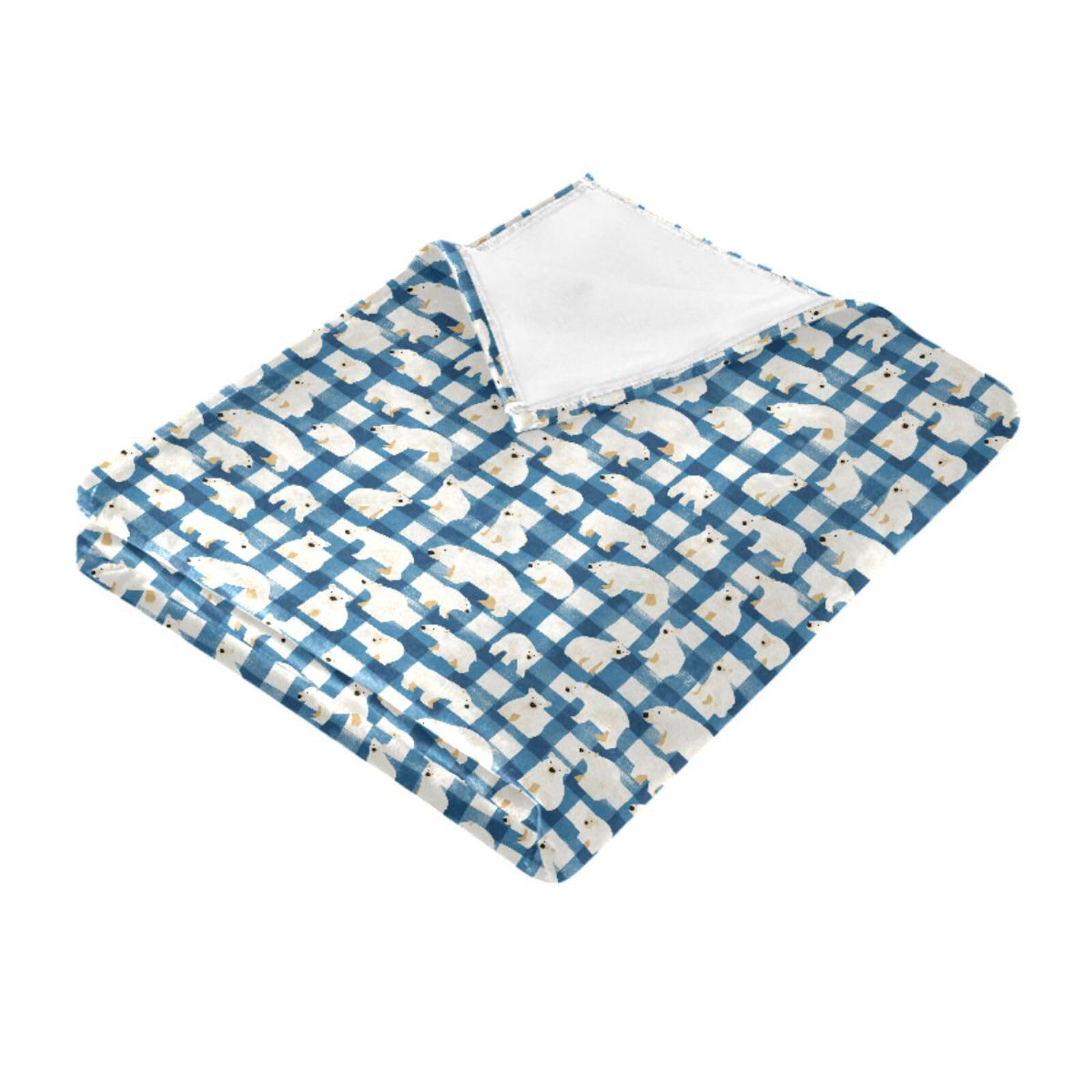 Jeté de canapé ours polaire doux pour des soirées cocooning au salon