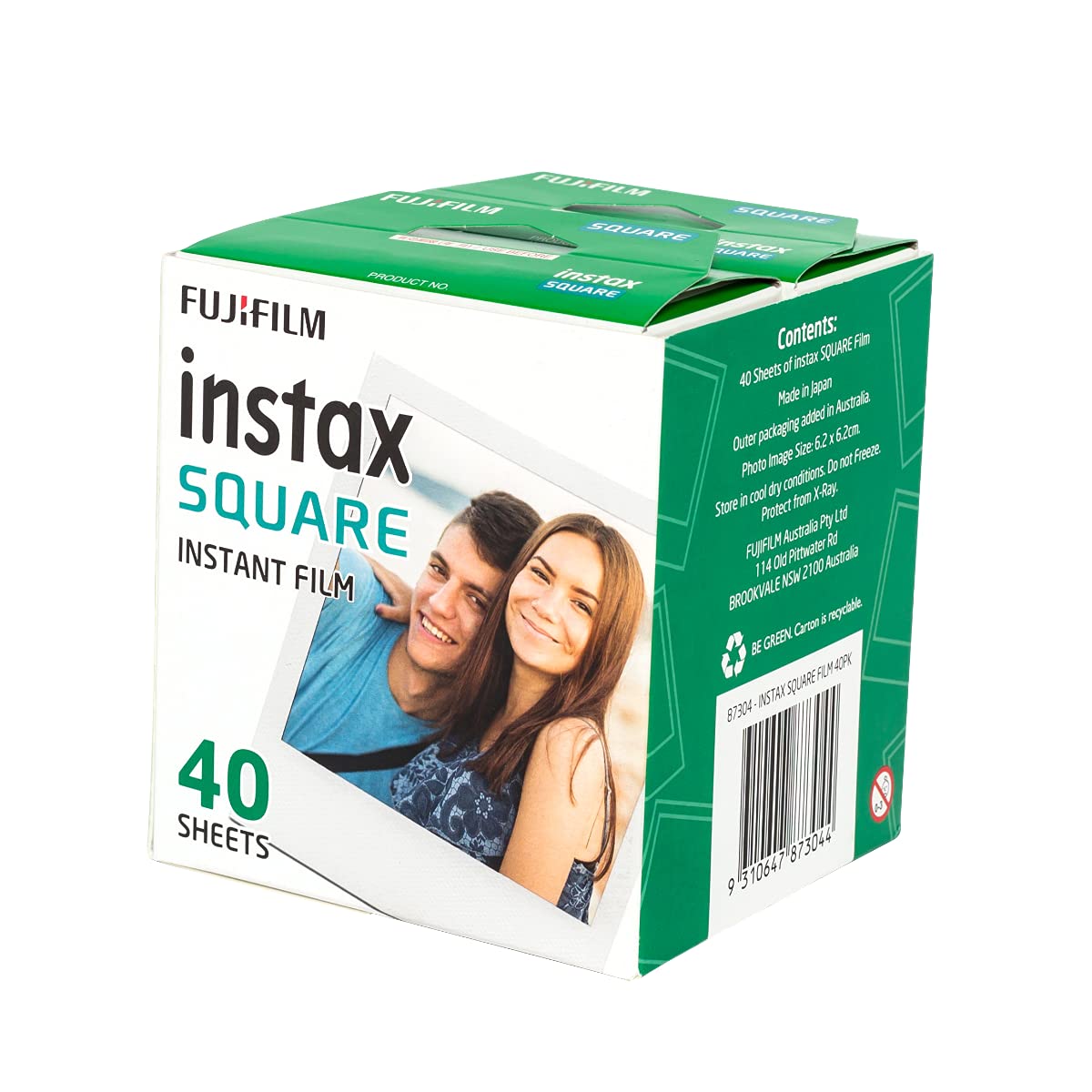 Instax Fujifilm Square Film, Weiß, 40 Stück