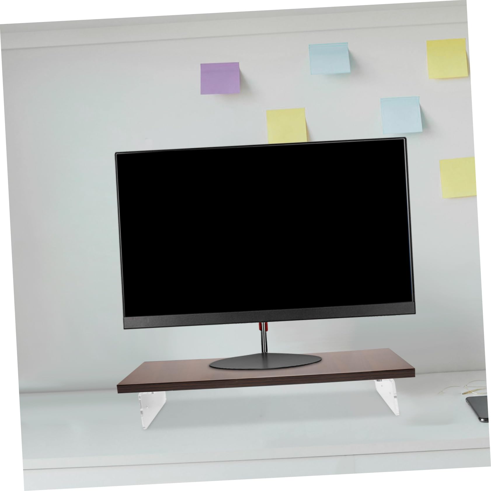 Supporto Per Monitor Da Scrivania in Acrilico Stabile E Facile Da Installare Supporto Per Laptop Superficie Lucidata E Bordi Piatti Per Ufficio E Home Office