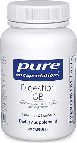 Miniatura 9 de Pure Encapsulations Digestión GB  Suplemento de enzimas digestivas para apoyar la vesícula biliar y la digestión de grasas carbohidratos y proteínas