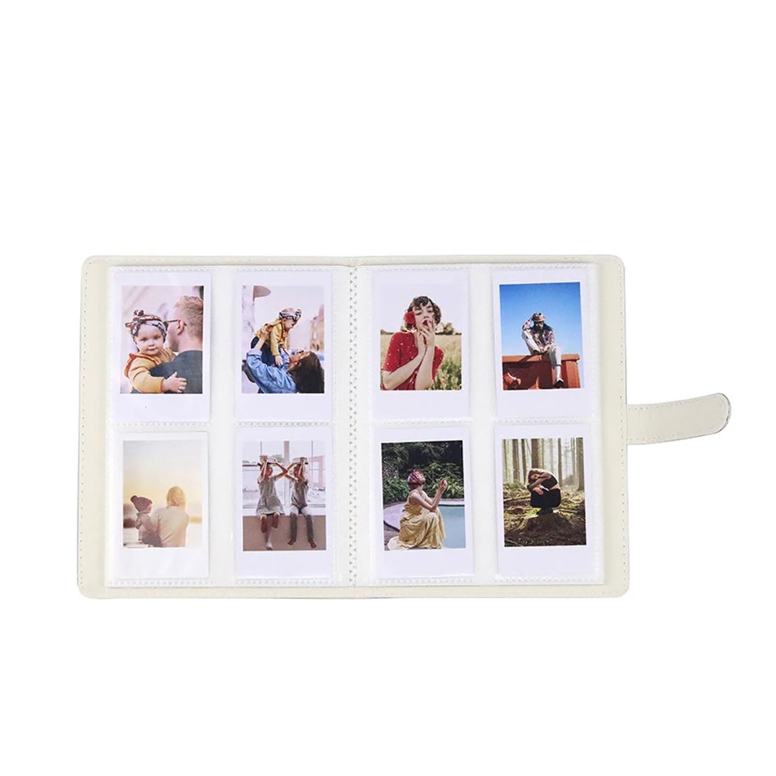 Album rodzinny, 128 kieszeni na album ze zdjęciami Mini etui na zdjęcia do przechowywania albumu ślubnego(Brown)