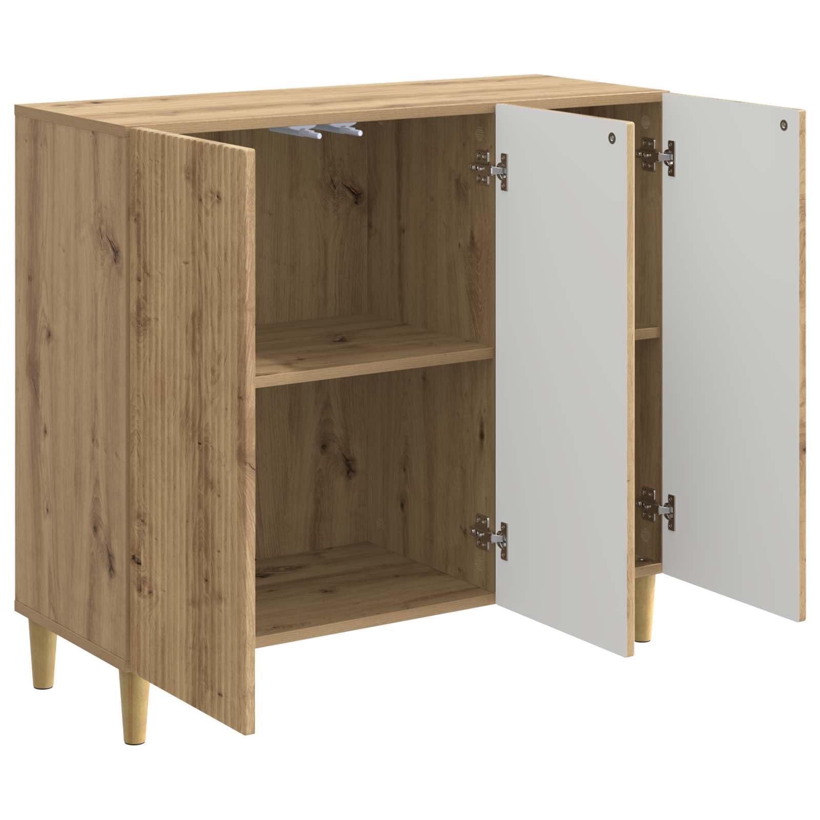 vidaXL Sideboard Artisan-Eiche 89 x 34,5 x 80 cm Holzwerkstoff