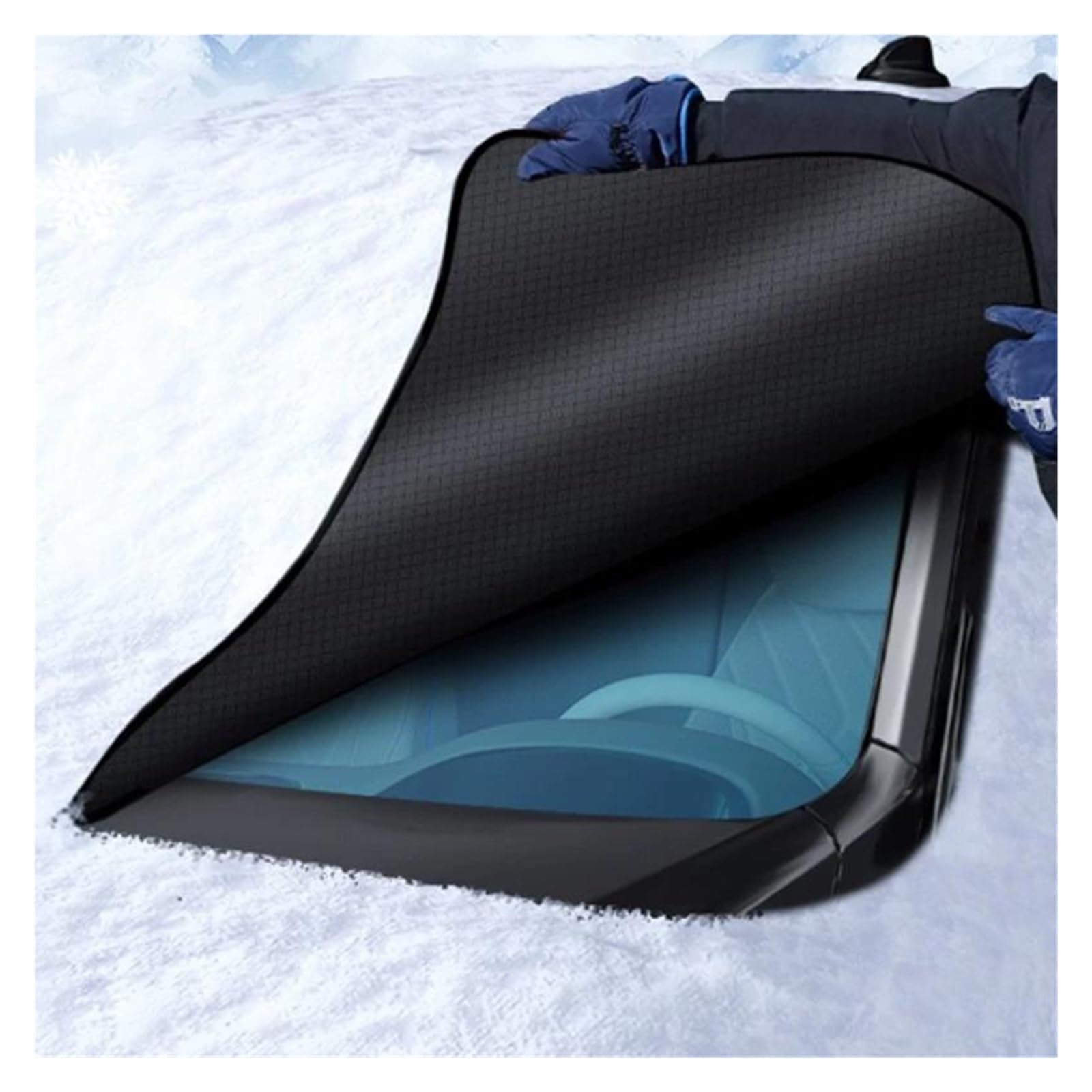 Couverture Pare-Brise Voiture Housse De Protection Contre La Neige Automobile pour Pare-Brise Avant, Pare-Neige À Aspiration Magnétique Antigel Et Anti-Gel, Housse De Voiture