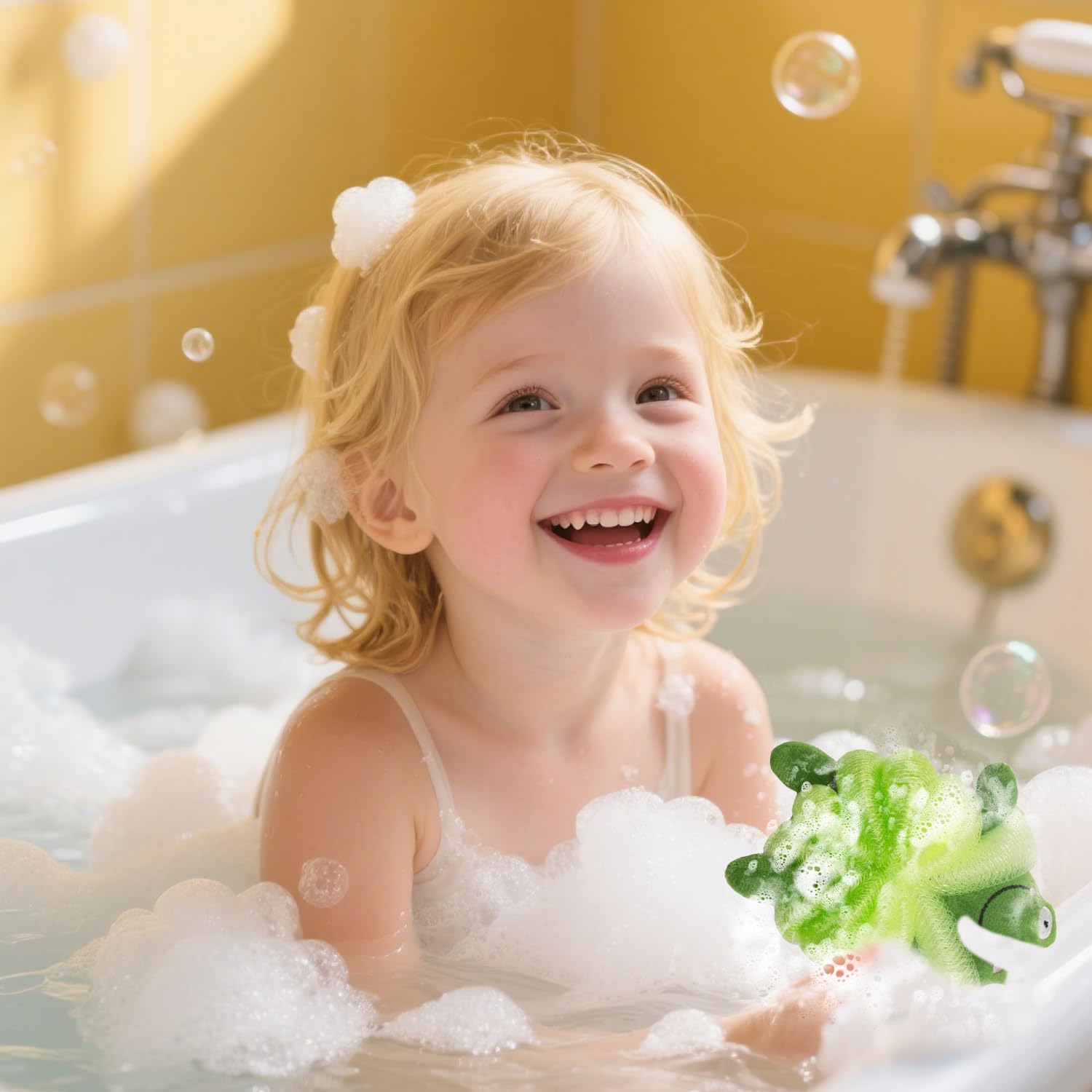 Esponjas de Baño Infantiles con Motivos Animales Tiburón y Rana