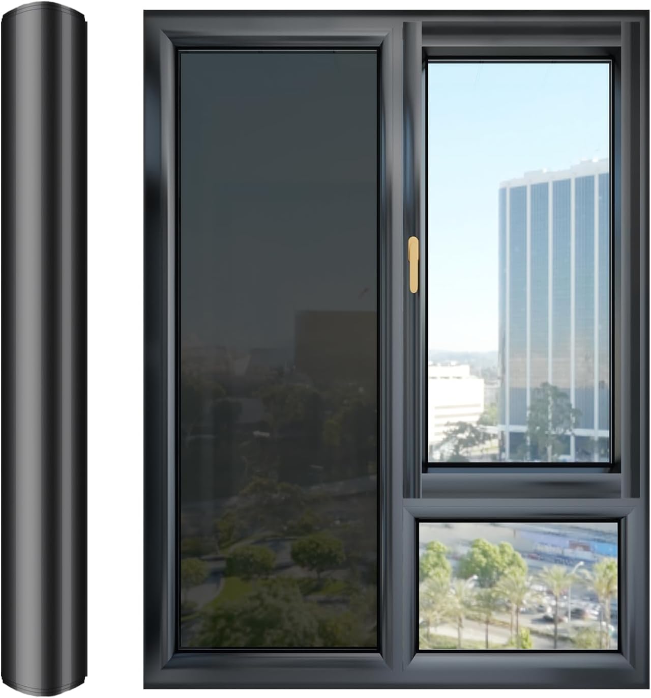 Window Clings for Privacy - Sun Blocking Reflective Window Film See out Not in | Heat Control Sun Blocking Anti UV Tint Reflective Self Adhesive Sticker for Glass Covering See out Not in House Kitchen