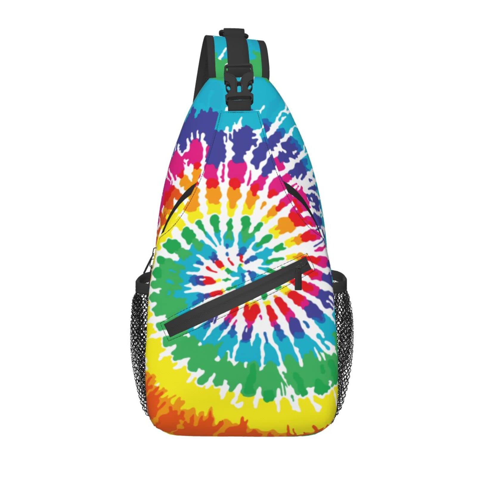 Tie Dye Sling Bag Crossbody Backpack For Women Men Hiking Travel Over The Shoulder Bag Pouch Small Daypack Casual One Strap Pack Lightweight Cross