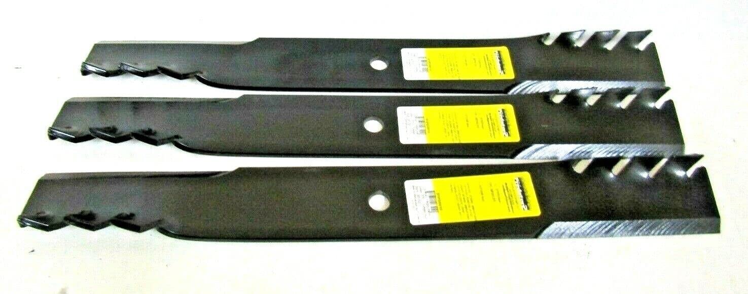 3 USA Made XHT Mulching Blades Compatible with Spartan 438-0002-00 RT & SRT with 61" Deck