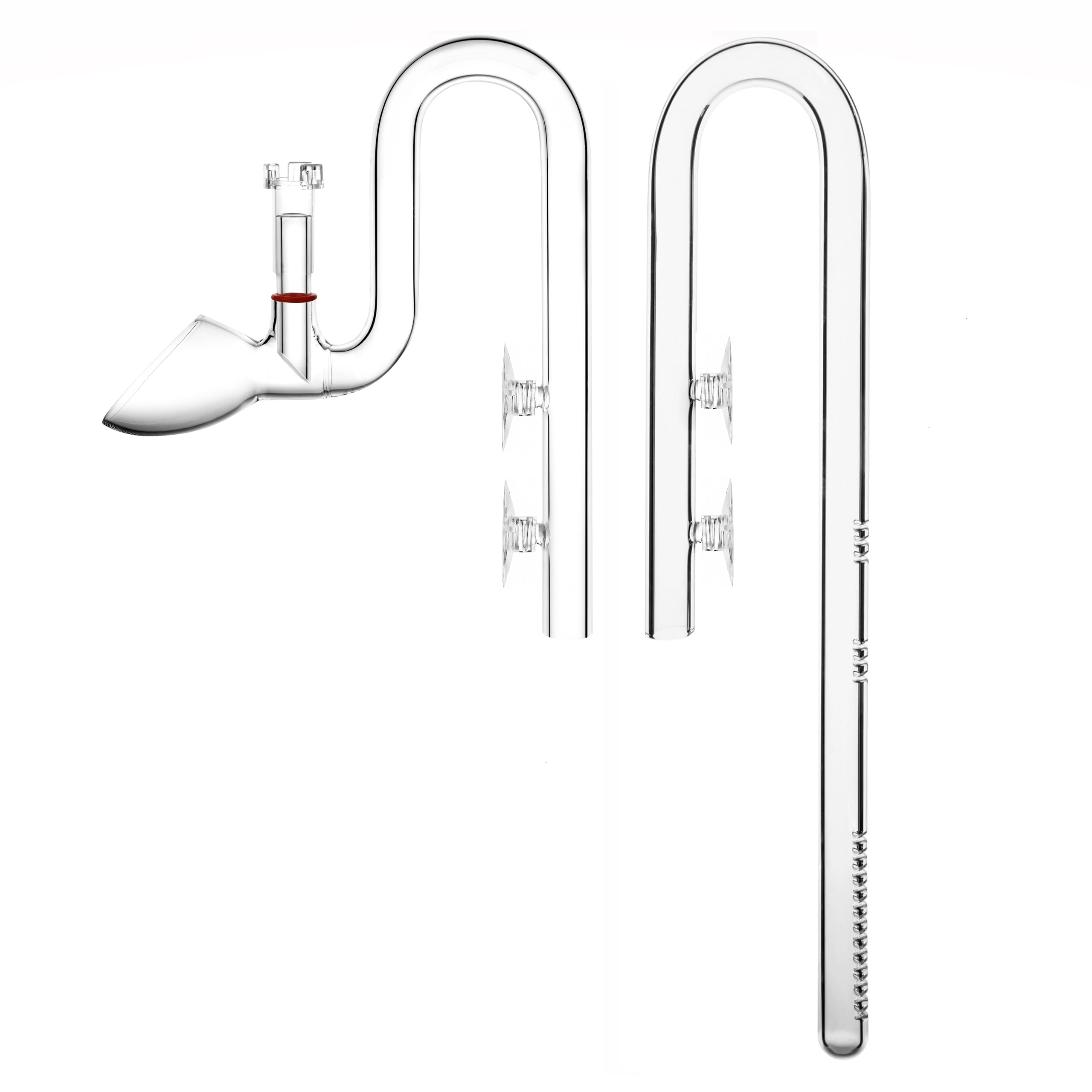 Glas Lily Pipe Set mehrstufigem Wassereinlass & Auslass mit Skimmer Oberflächenabzug (13mm für 12/16mm Schlauch)