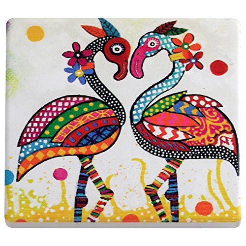 Maxwell & Williams Sottobicchiere Smile Style Flam Boy flamigo 9 x 9 cm ceramica & Sughero