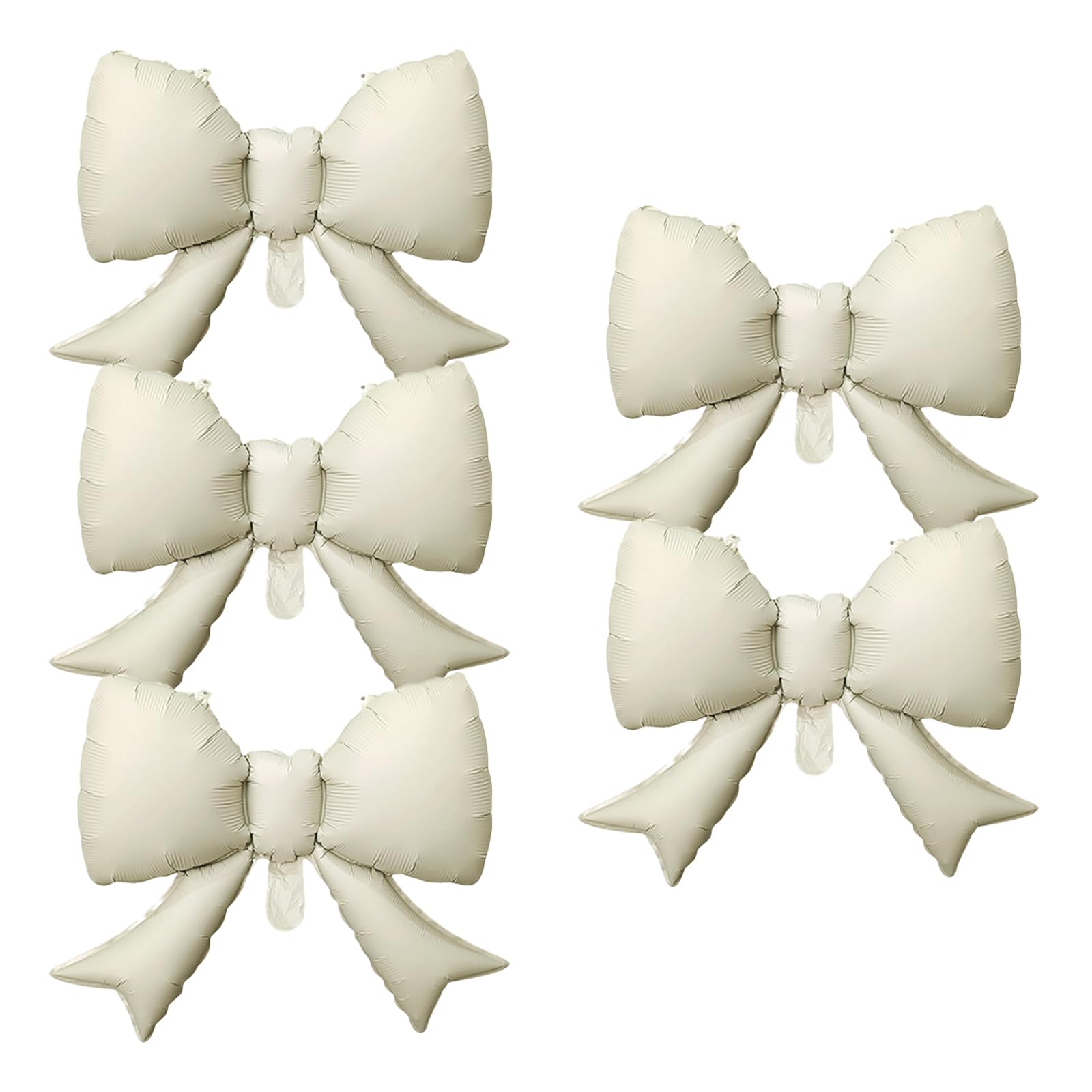 FBQ 5 Pcs White Bow Balloons Birthday Balloons Bow Themed Cute Girl Birthday Party Bachelorette Baby Shower Party Decorations Supplies