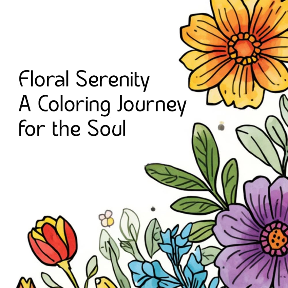 Floral Serenity A Coloring Journey for the Soul