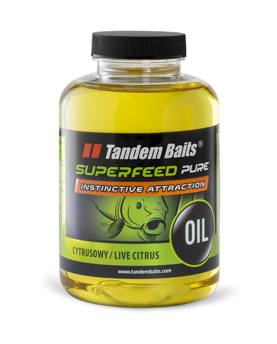 Tandem Baits SuperFeed Pure Oil Citrus Intense Aroma | Carp Fishing Boilies | Carp Fishing Bait | Carp Bait | Carp Fishing Accessories for Monster Fish 500 ml