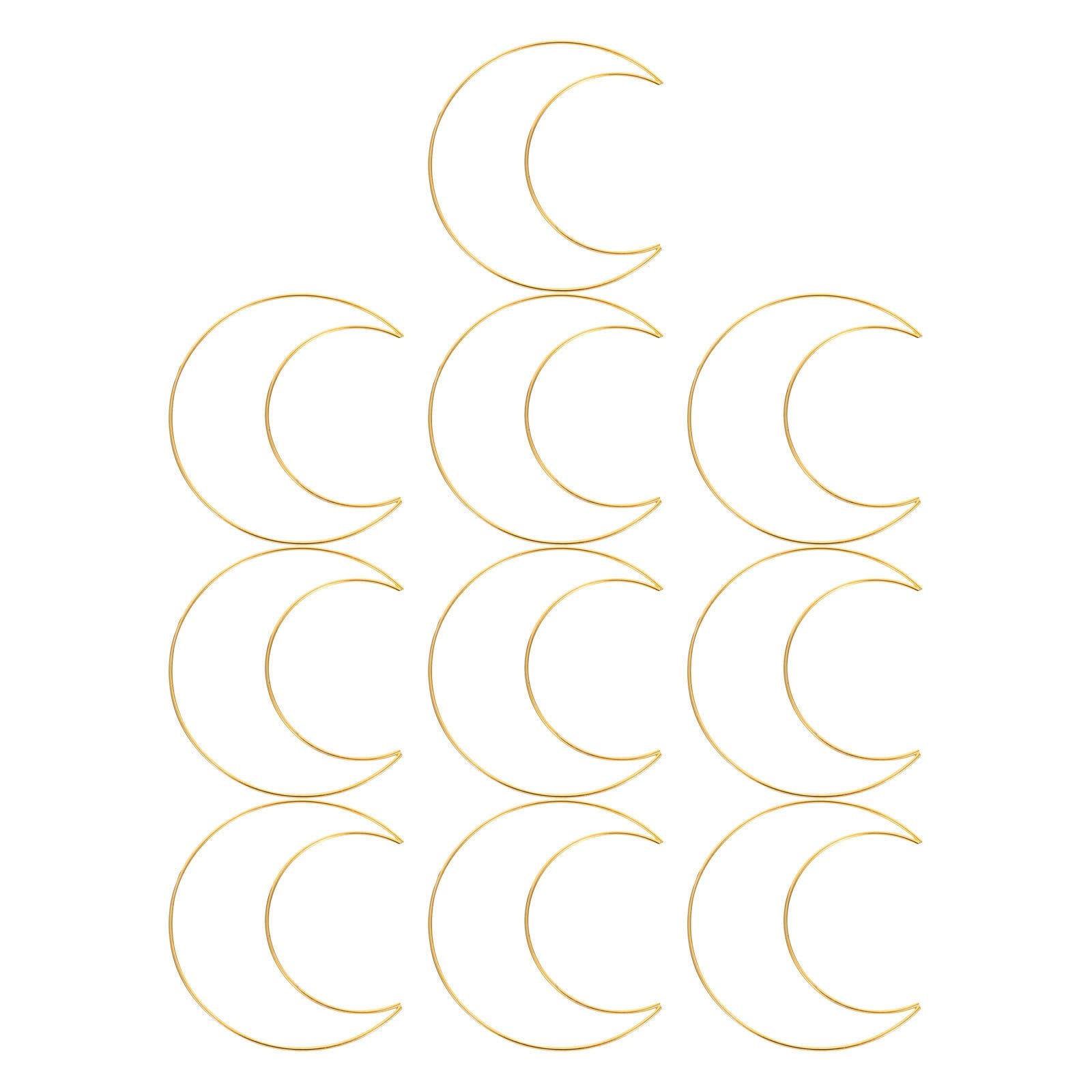 Luna creciente para atrapasueños con estos aros de metal que no se deforman ni oxidan