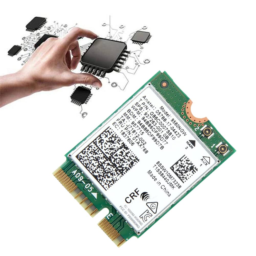 9560NGW Scheda WiFi + Antenna 1730Mbps AC 9560 Dual Band 2.4G+5G BT 5.0 802.11Ac M.2 CNVI 9560NGW Adattatore Wireless