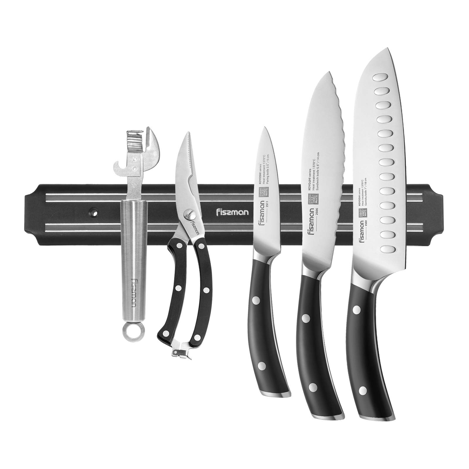Fissman Magnetic Knife Strip Holder Rack Tool Bar Magnet Strong Powerful Kitchen Storage Display Organizer (15inch)