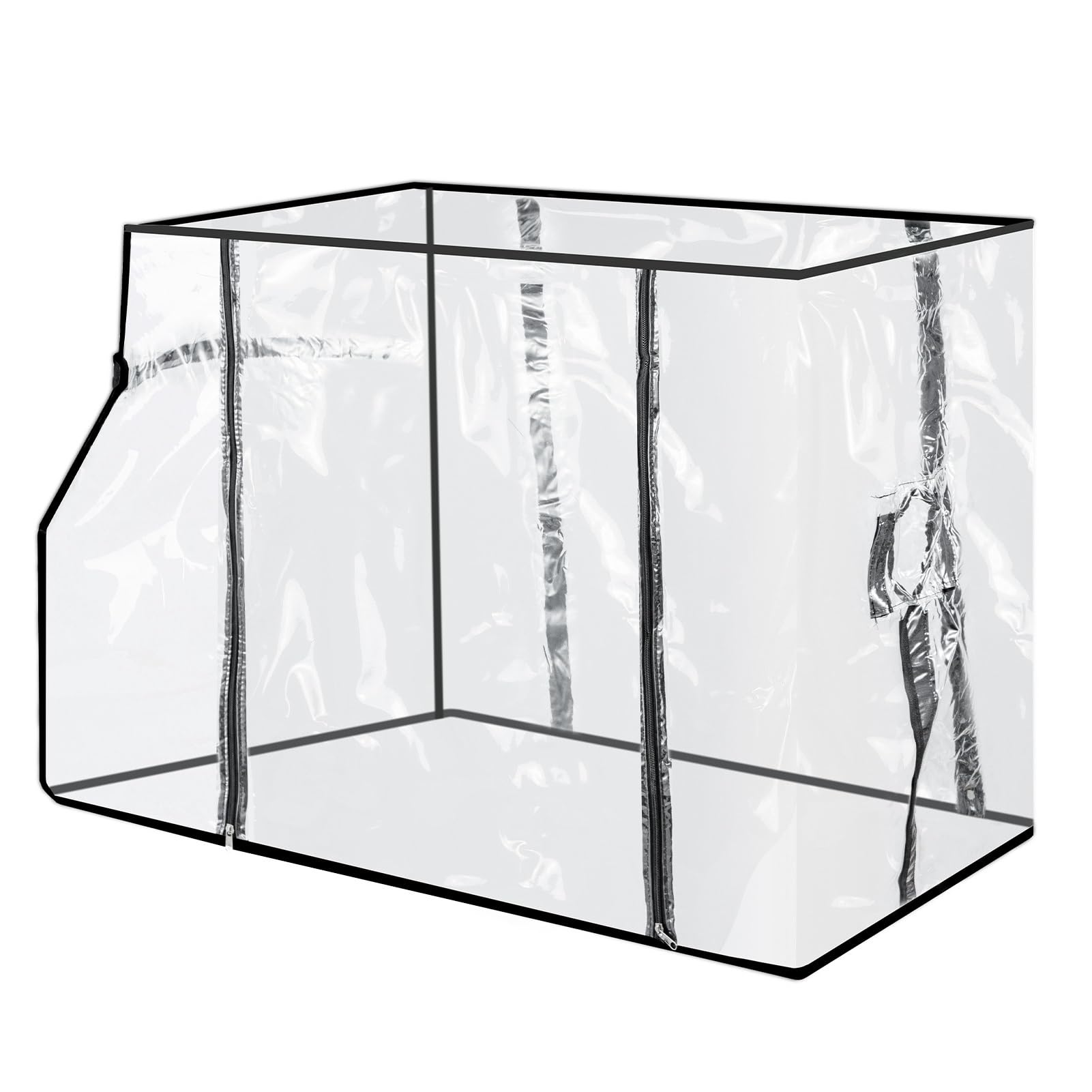 Toemics Wagon Rain Cover Clear Folding Camping Trolley Cart Cover Collapsible Gardening Wagon Rain Protector for Camping, Picnics, Gardening Universal Fit (Trolley Not Included)