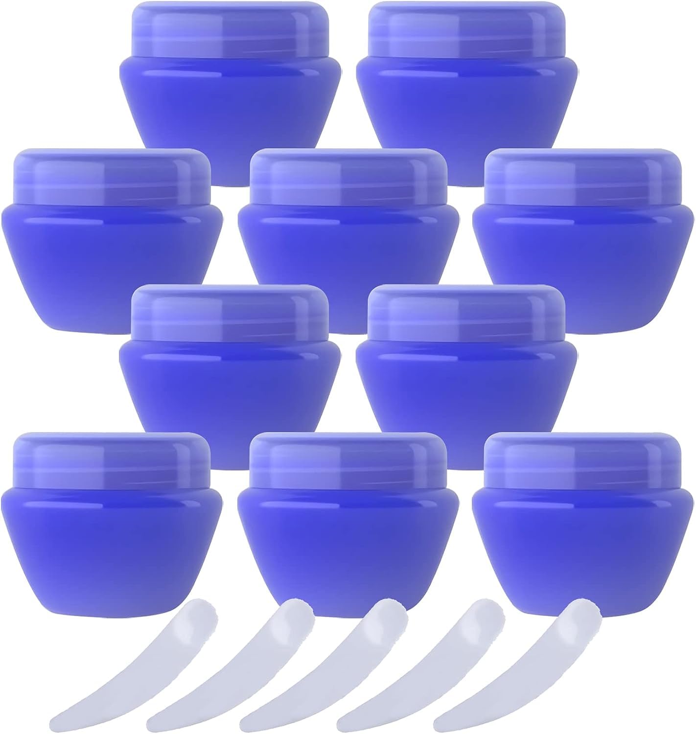 KRXSOBNV Cosmetic Jars, Pack of 20,Plastic Cream Jars Cosmetic Pots, Mushroom Shape Containers Storage Pot for Travel(Blue,30ml)