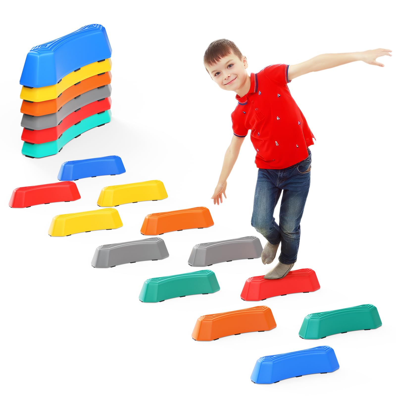 Pierres d'équilibre pour enfants - Pierres empilables - Favorisent l'équilibre