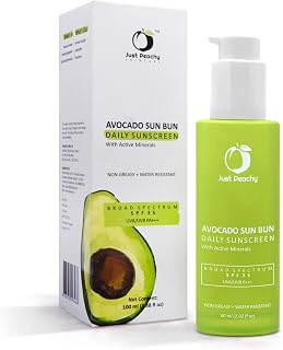 Just Peachy Avocado Sun Bun SPF 35+ PA+++ Matte Sunscreen | UVA and UVB Protection I Non Greasy | Water Resistant | Sun Sh... Price In India
