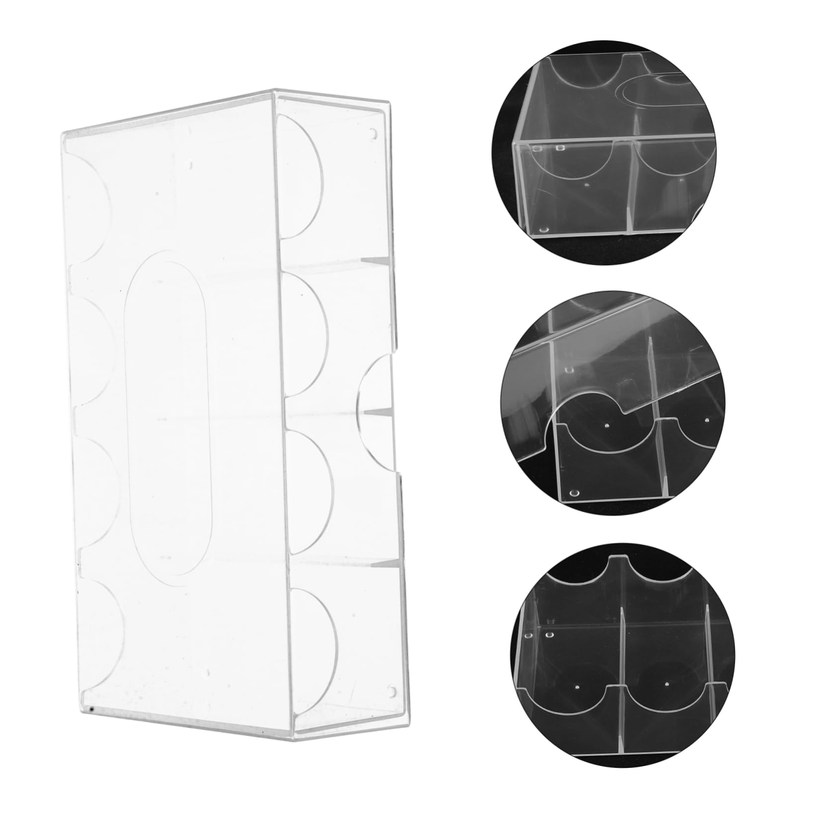 SUPVOX 3 Pezzi Scatola Di Trucioli Poker Gioco Scatoline Trasparenti Accessorio Chip Custodia Per Trucioli Resistente All'usura Caso Chip Professionale Transparent Plastica