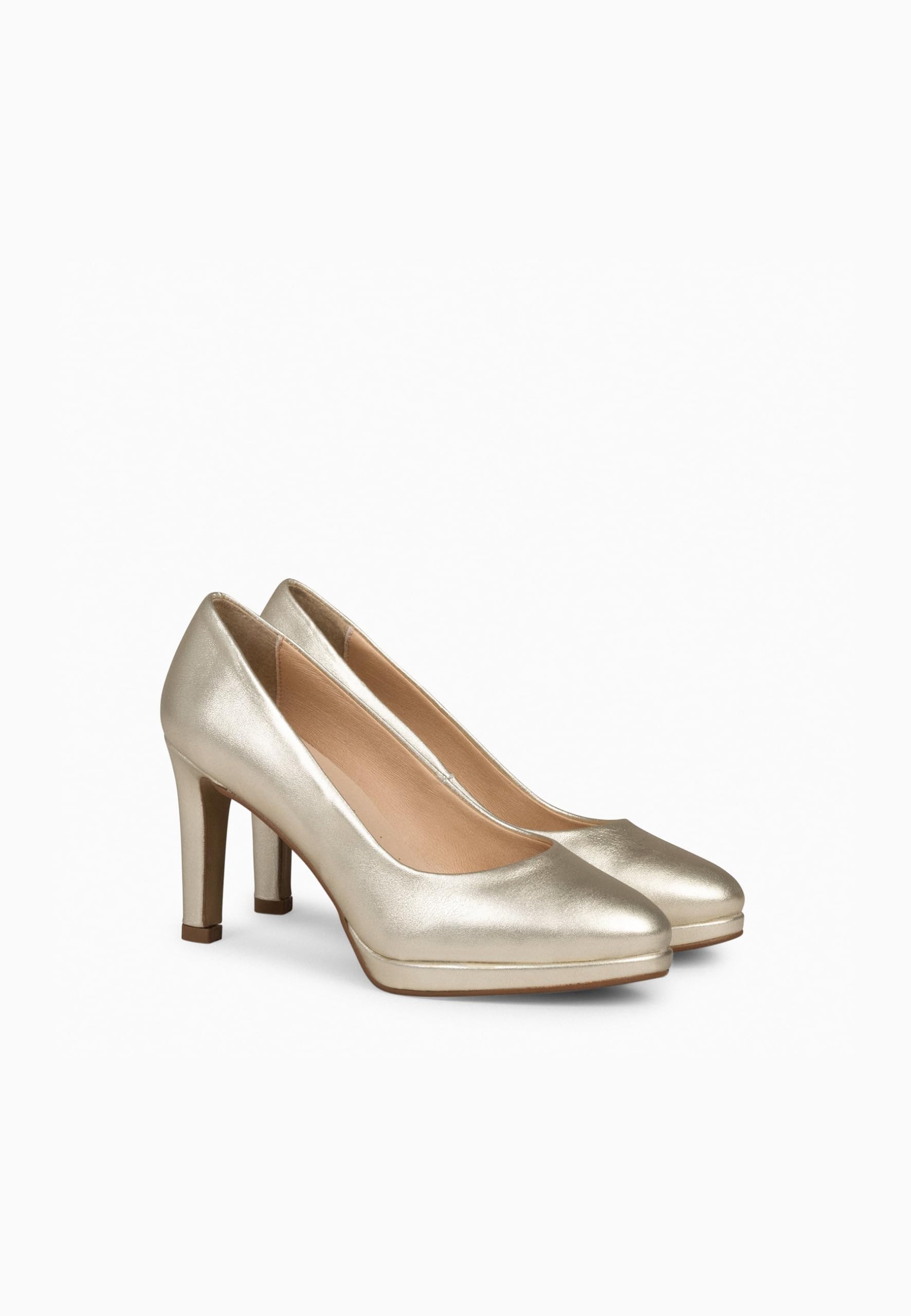 miMaO. Zapatos cómodos de tacón Alto y Plataforma Piel Mujer. Plantilla de Gel. Hecho en España