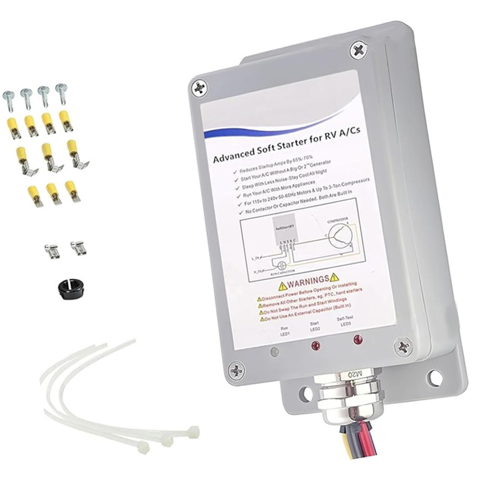 AC Soft Starter Soft Starter für Anhänger Camper Klimaanlage ermöglicht einfaches Starten von Geräten mit Strom