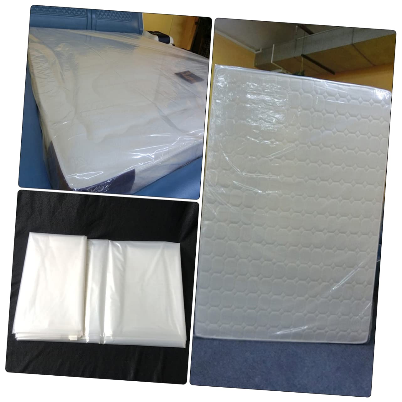 Garneck Coprimaterasso Autoadesivo in PE A 2 Strati per Trasloco Letto (220x250 Cm)