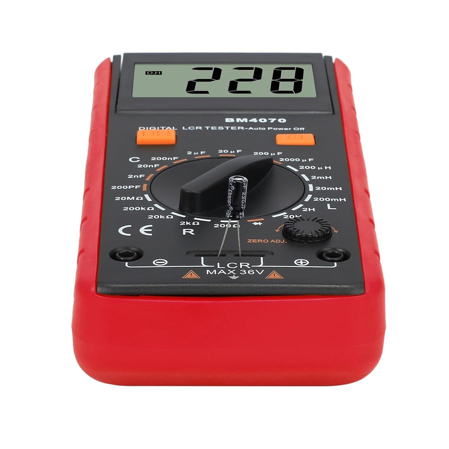 LCR Meter LCR Multimeter Tester for Capacitance Resistance Inductance Measuring Meter with LCD Over-Range Display