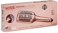 KISS NEW YORK Escova Alisadora Linha Gold Edition Bivolt