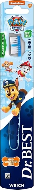 Dr.BEST Paw Patrol Miękka szczoteczka do zębów (1 szt.) Miękkie włosie i uchwyt odpowiedni dla dzieci