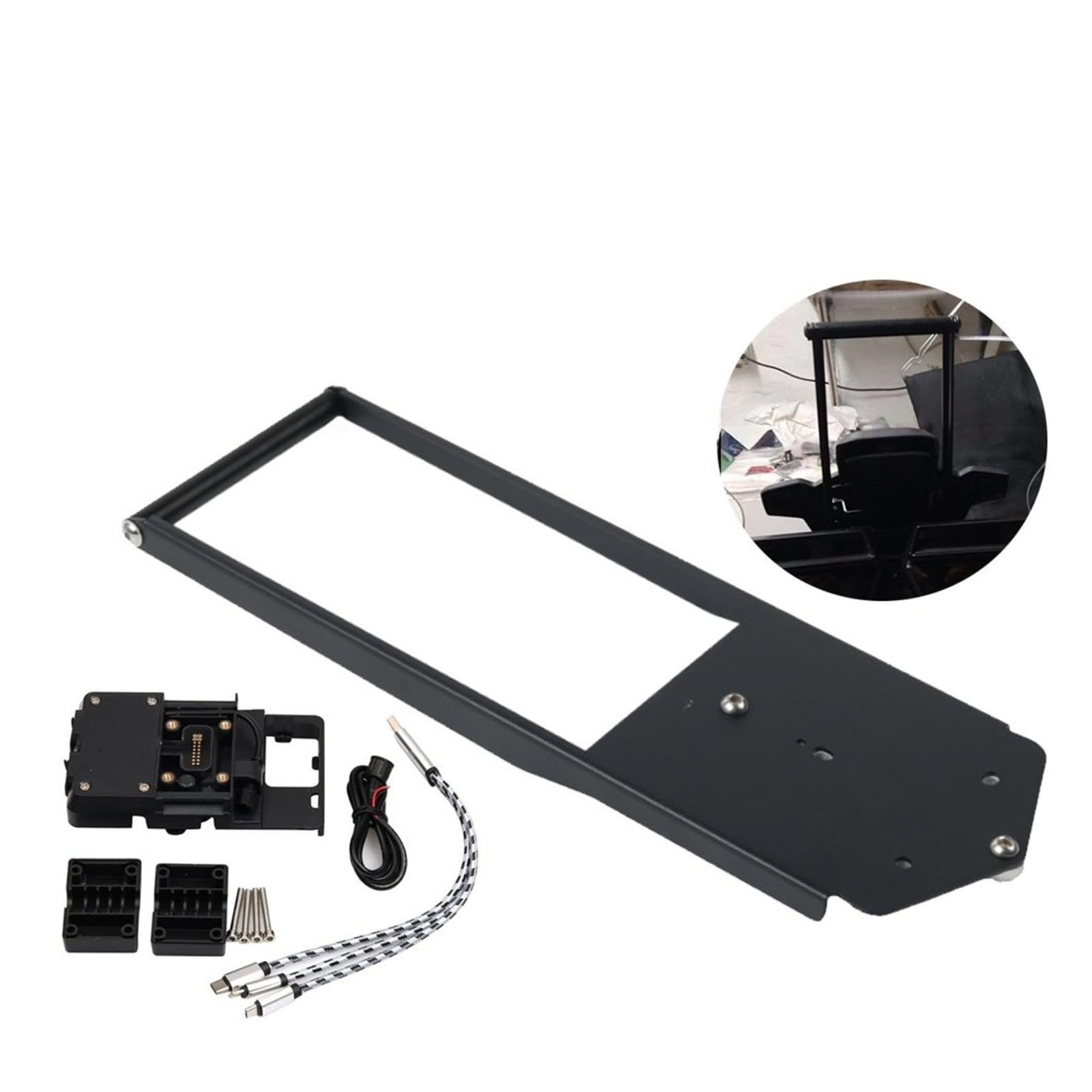 Soporte Navegación GPS para Motocicleta Soporte De Teléfono Móvil para Motocicleta Placa De Navegación GPS para para Tracer 900GT para Tracer 9GT 2021 2022 2023 (Color : USB 12mm Hole)