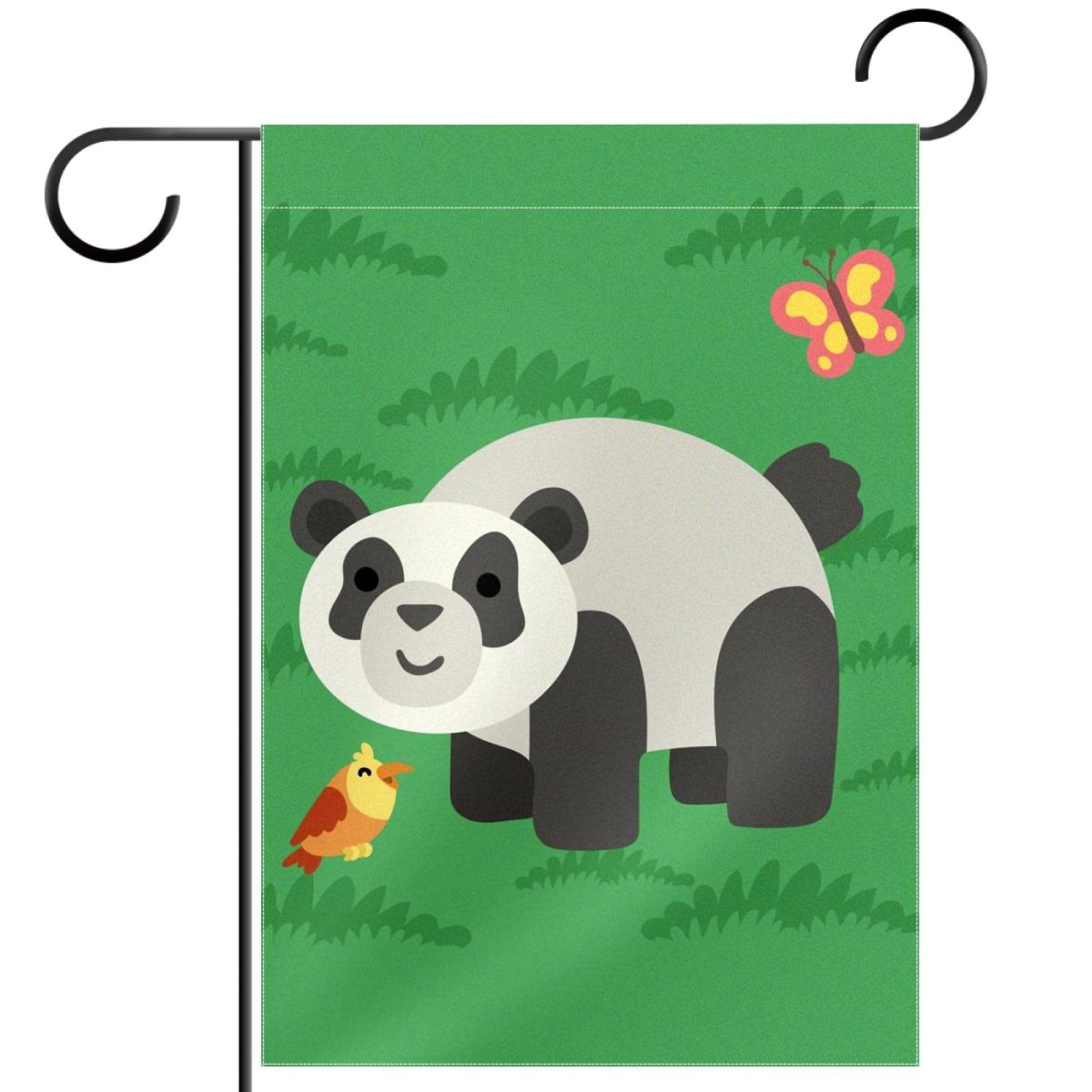 Drapeau de jardin panda en polyester pongé résistant aux UV - 7