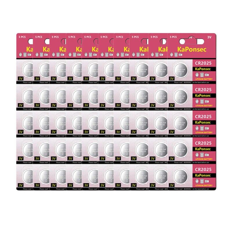 KaPonsec CR2025 2025 3V Battery (50Packs)