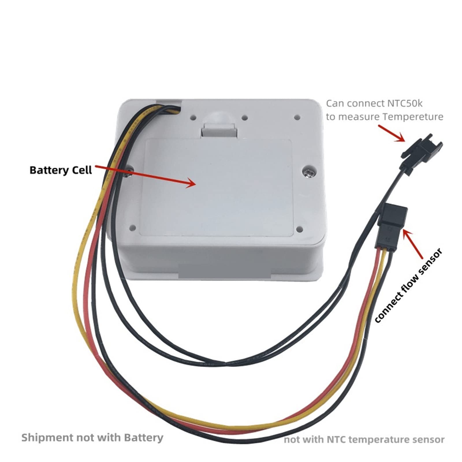 Medidor De Flujo Agua Con Pantalla LCD Digital, Total 3/8 Y Quot1/4 Trabajo Batería Turbina Quot Rendimiento Estable(1-4 quick fit)