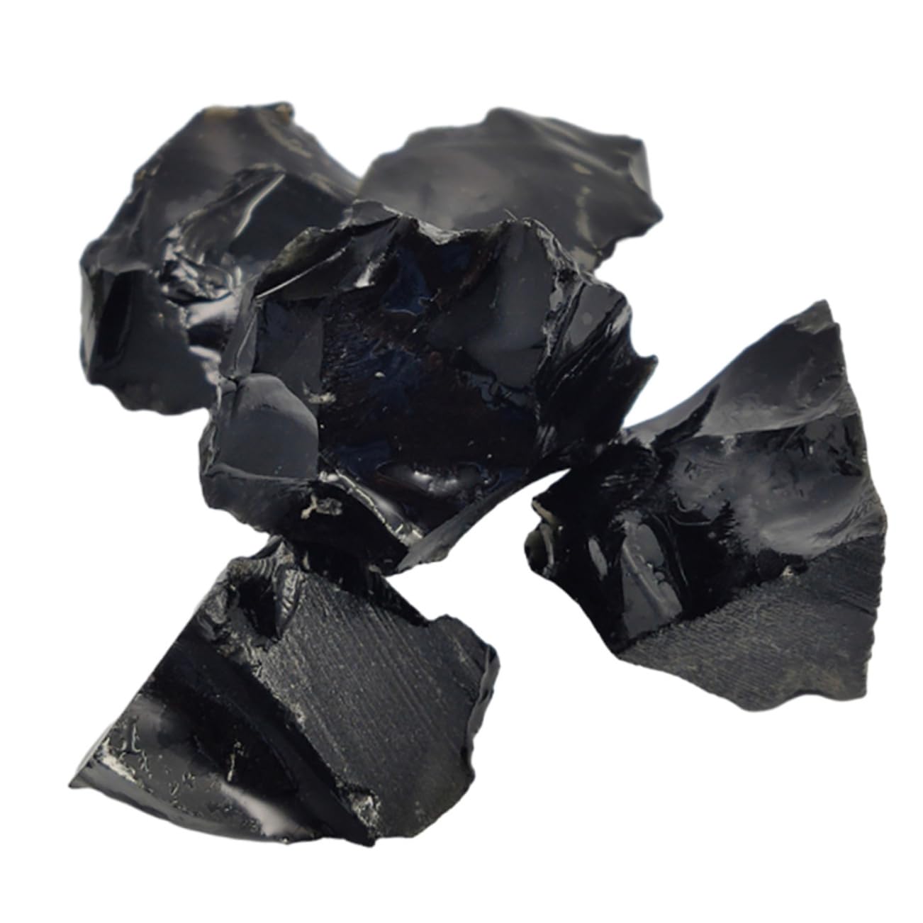 CALLARON 5 Sätze Obsidian Duftstein Chakra Ausgleichssteine ​​Meditationsstein Büro Obsidian Stein Dekorativer Obsidian Stein Obsidian Stein Dekore Obsidian Steine ​​Natürlicher 5 Stücke * 5