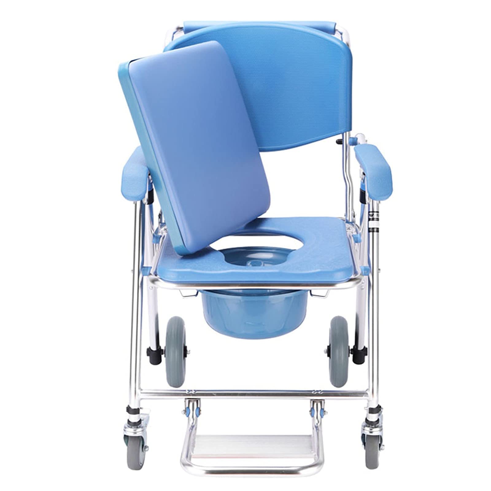 Buy LZZB Commode Mobile Chair, Foldable Toilet Wheelchair, Wheelchair Shower Transport Chair