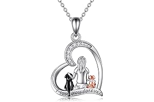 YFN Dog Mom Pendant Necklace: Sterling Silver Sentimental Jewelry for Dog Lovers