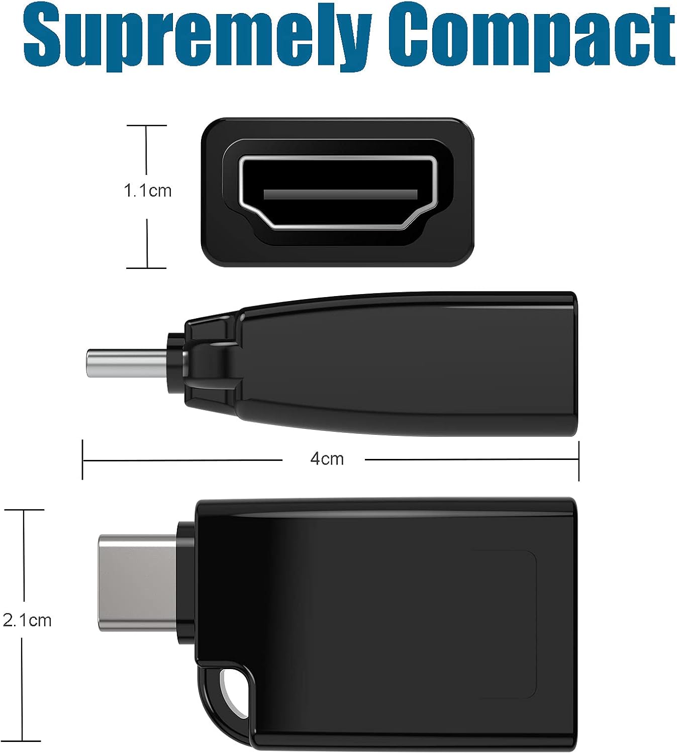 BENFEI Mini USB C to HDMI Adapter, USB Type-C to HDMI Adapter [Thunderbolt 3/4 Compatible] with MacBook Pro 2021/2020/2019, MacBook Air/iPad Pro 2018, Samsung Galaxy S10/S9 and More
