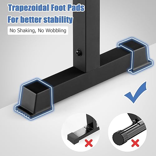 Miniatura 5 de GYMAX Banco de peso plano, prensa de banco de pesas de fácil montaje de 660 libras con cojín grueso y almohadillas antideslizantes para los pies,